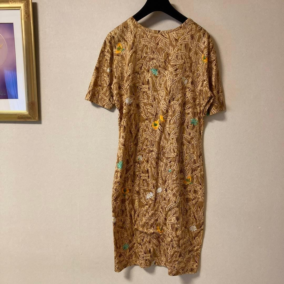 Hermes Floral Botanical Cotton Dress Size M Excellent Condition Authentic Used