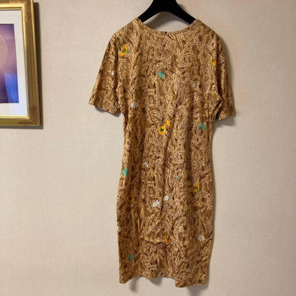 Hermes Floral Botanical Cotton Dress Size M Excellent Condition Authentic Used