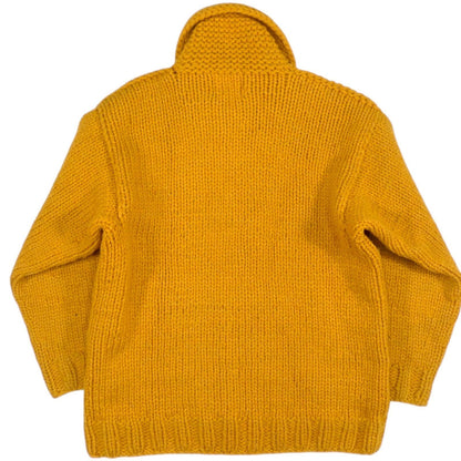 CANADIAN Cowichan Sweater 2XL Knit Yellow Vintage Made in Canada