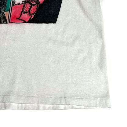 Rare 80s Jesus Devil Graphic T-Shirt He Loves Me Not VTG Screen Stars L