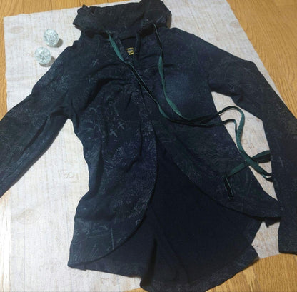 h.NAOTO Blood Lolita Bolero Cardigan Cross Print Black Used Free Size From Japan