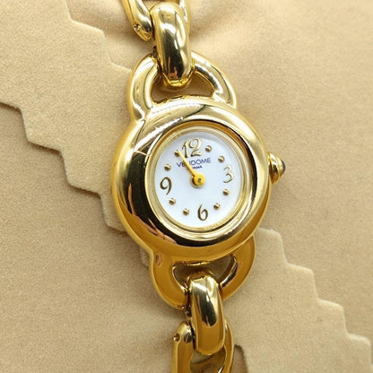 Vendome Aoyama Gold Ladies Quartz Watch Bracelenl, Used From Japan