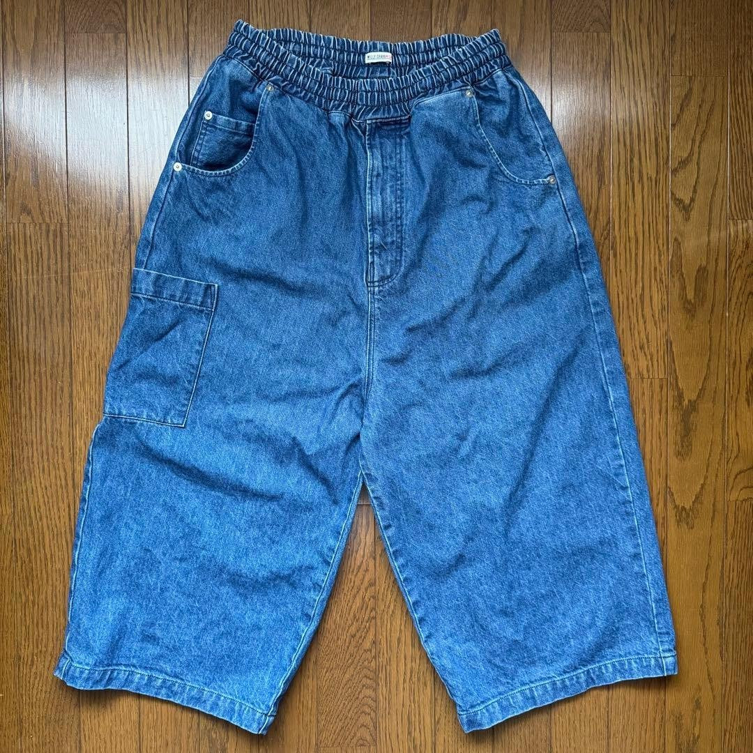 WILLY CHAVARRIA × WISM CAUGA Denim Wide Pants XS Drawcord Waist