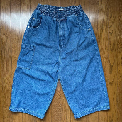 WILLY CHAVARRIA × WISM CAUGA Denim Wide Pants XS Drawcord Waist