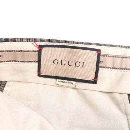 Gucci 720965 Men’s Glen Check Wool Dress Pants Trousers Size 50 Italy Excellent
