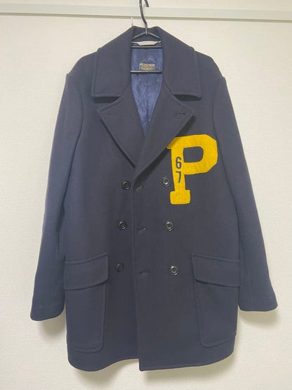 POLO JEANS COMPANY RALPH LAUREN Navy Pea Coat Size:XL "P" Embroidery Used