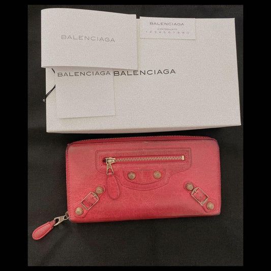 BALENCIAGA Zip Around long wallet Pink Long wallet 805000944791000
