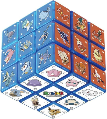 Pokémon Rubik's Cube ver.BLUE 3D Puzzle 6 sides complete with 1 strategy book