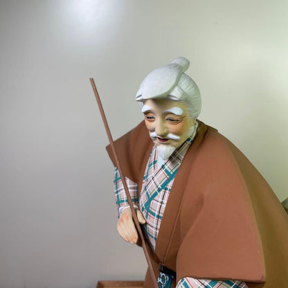 Showa Retro Antique Doll with Glass Case Takasago Doll