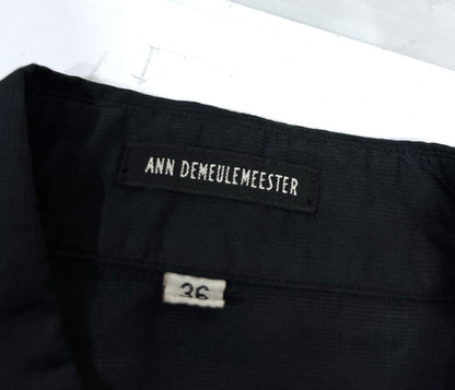 Ann Demeulemeester Frill Long Sleeve Blouse Black Size 36 Deadstock From Japan