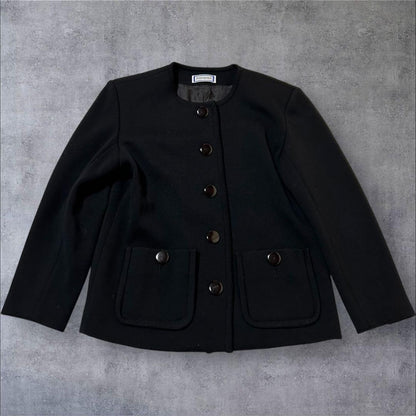 Yves Saint Laurent Women's 100% Wool Skirt Suit, Black, Size M U7398