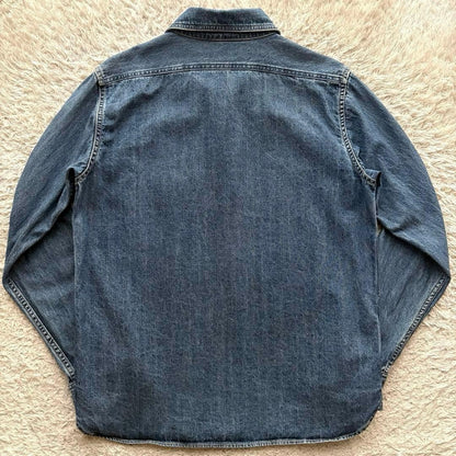Auth SAMURAI JEANS Denim Shirt Jacket L Made in Japan Indigo Chore Coat Rare