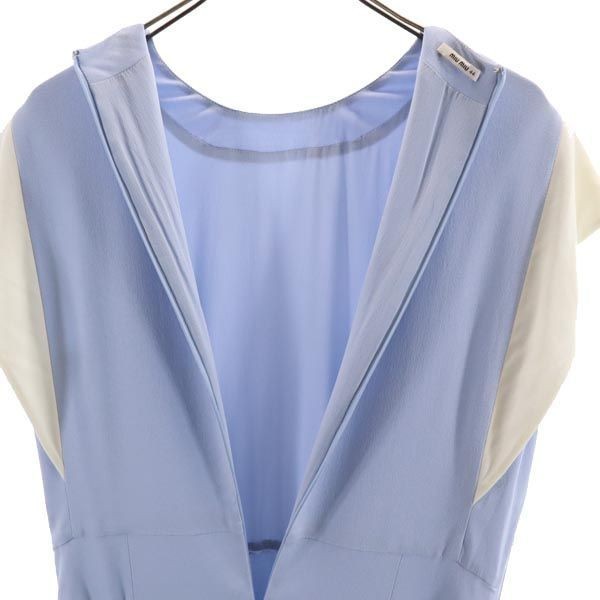 MIUMIU made in Italy Short sleeve French sleeve one piece 44 Blue Women