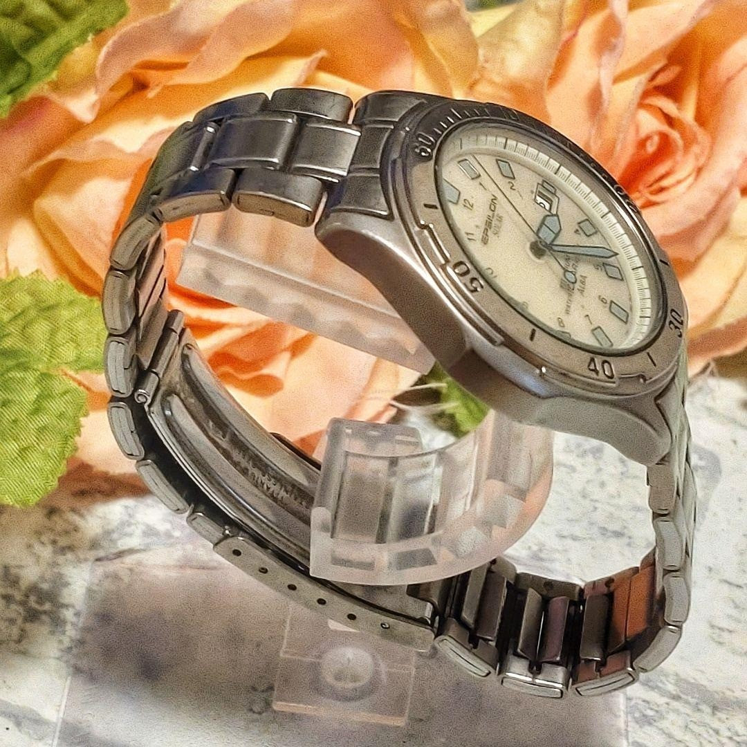 Seiko Alba Epsilon Solar Titanium Watch Mens Rare JDM Limited wrist 17cm