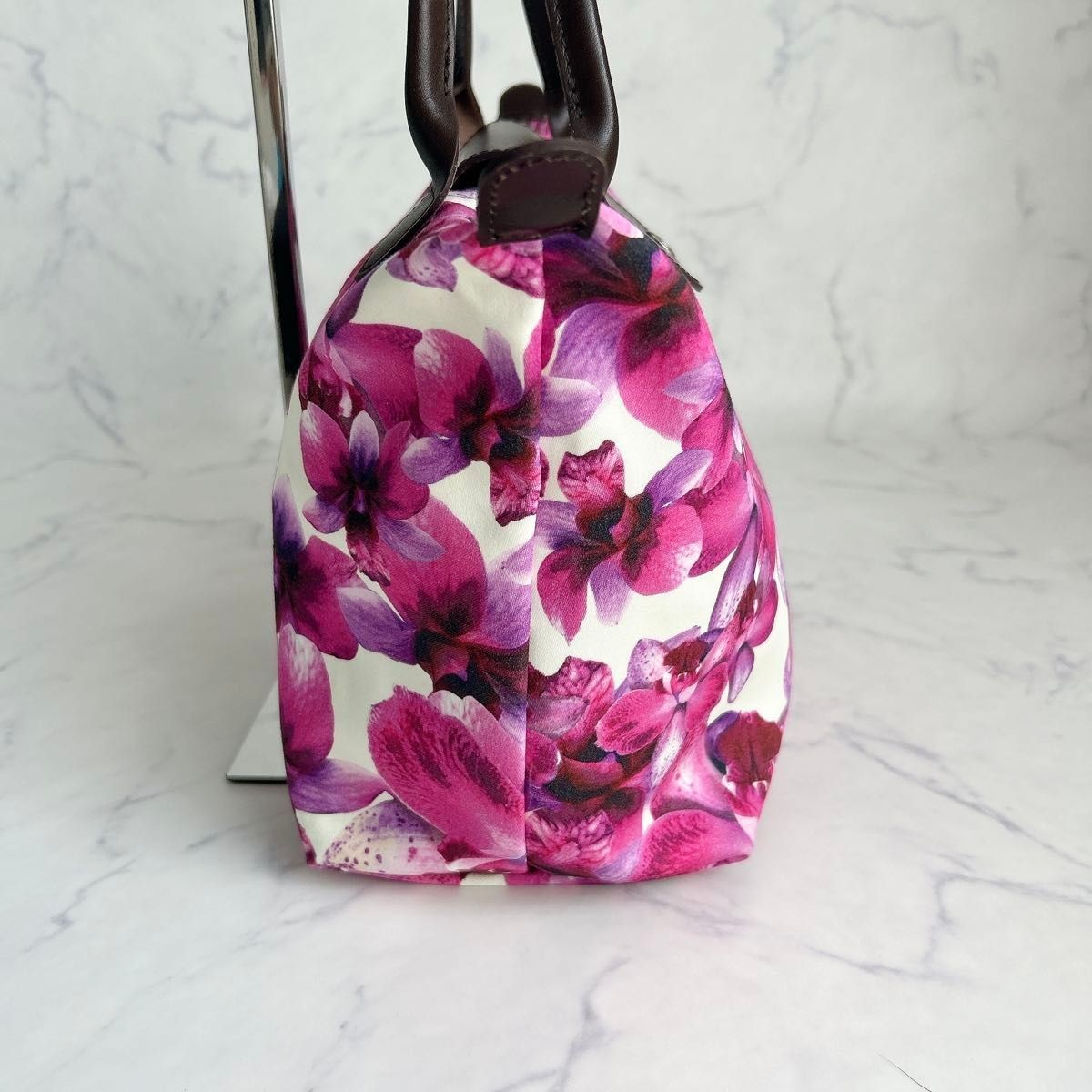 Longchamp Limited Edition Tote Bag Handbag Floral Pattern Designer Women Lux