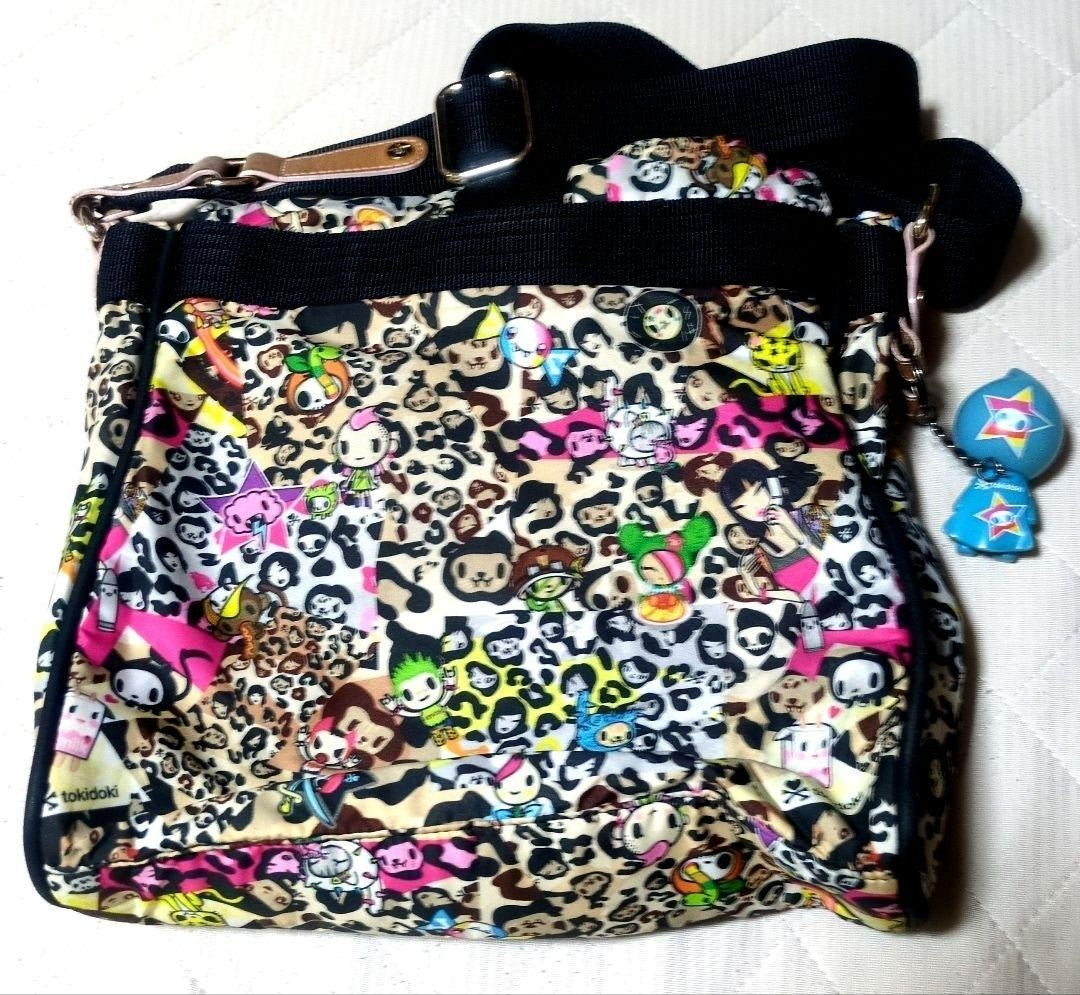 LESPORTSAC Tokidoki Colorful Character Print Shoulder Bag USED from JAPAN