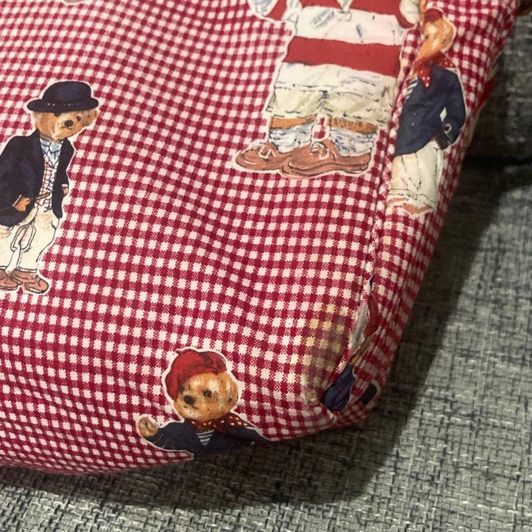 Ralph Lauren Gingham Check Polo Bear Tote Bag Rare Vintage Handbag Collectible