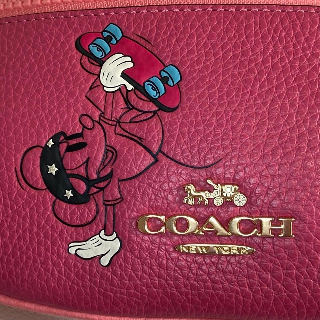 COACH Disney Mickey Pink Leather Crossbody Bag Limited Authentic Rare