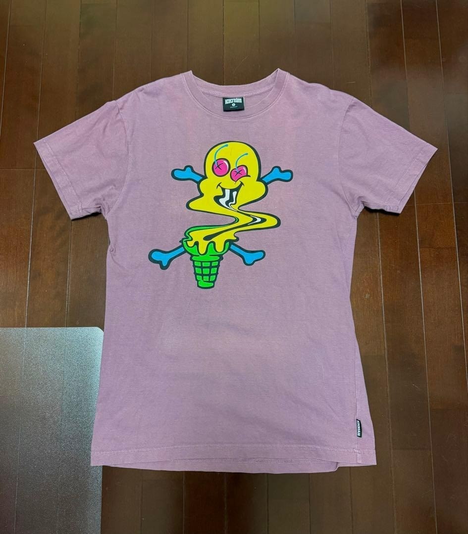 Billionaire Boys Club Ice Cream Swirl Tee M Size Gray Rare Vintage