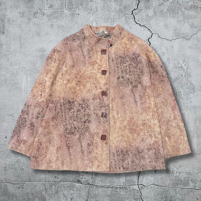90s Gobelin-style jacket with stand-up collar Showa retro vintage