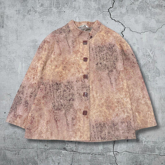90s Gobelin-style jacket with stand-up collar Showa retro vintage