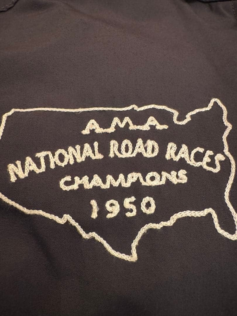 Real McCoys Drizzler Jacket S Slim Fit Vintage Chain Stitch Embroidery #FD ZBA
