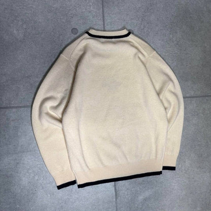 CHAPS Ralph Lauren wool knit with dog and animal embroidery from the 1990s