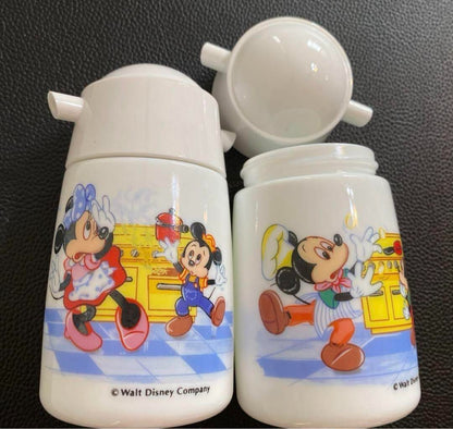 1990s Showa-era retro antique Disney Mickey Minnie soy sauce jug display