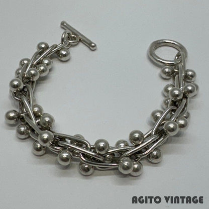 UNKNOWN Mexican Jewelry 925 Silver DNA Bracelet 20cm (7.87 in) Used NE51-0