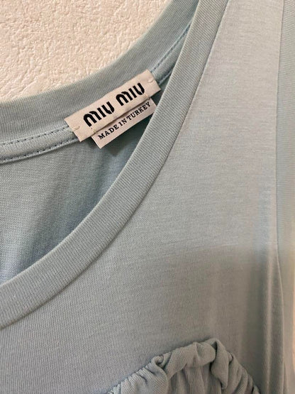 MIUMIU Sleeveless Cut and Sew Dress F/S from Japan