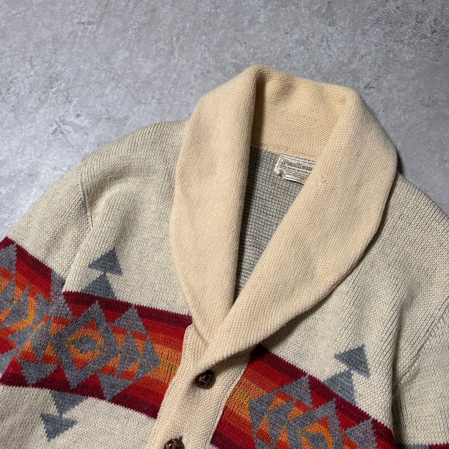 1970s PENDLETON Shawl Collar Cardigan White Label First come, first served !!
