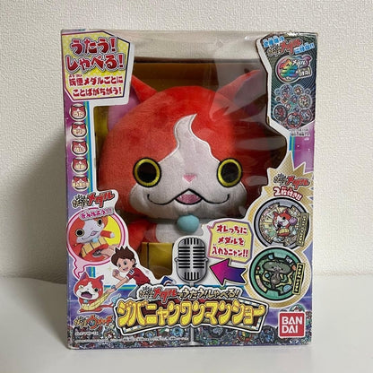 Yokai Watch Jibanyan Plush Toy with Singing & Talking Yokai Medal Used