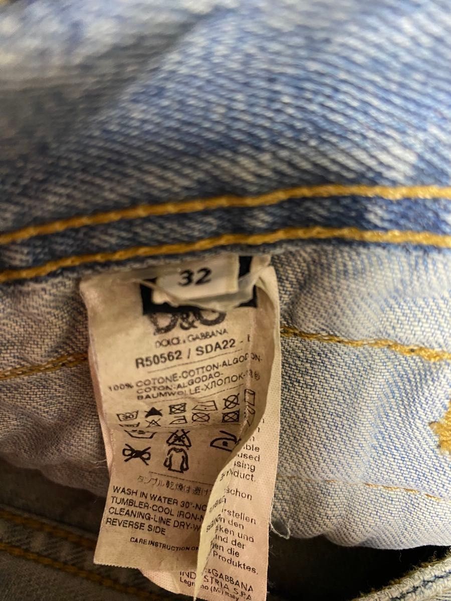 DOLCE&GABBANA Mens Vintage Distressed Denim Jeans Size 32 Italy Designer