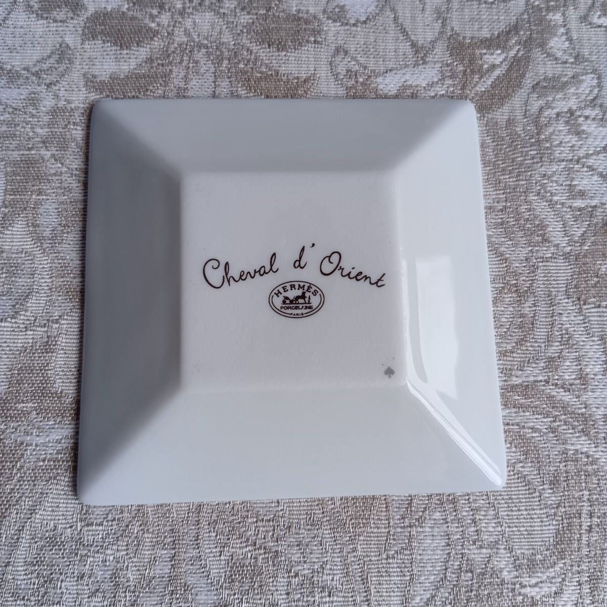 Hermes Cheval d’Orient Mini Plate Tray Porcelain Oriental Theme Decor Rare Used