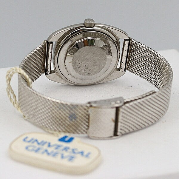 Universal Geneve 827601/01 Date Automatic Ladies Wristwatch Silver Watch Used