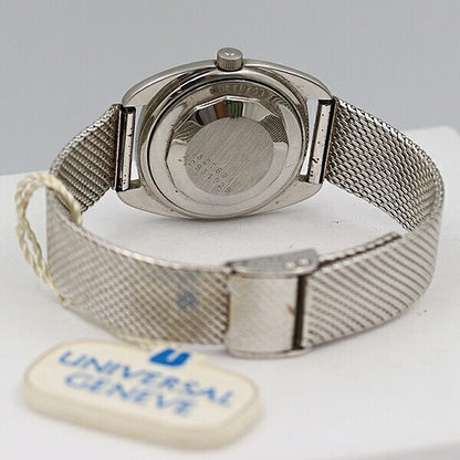 Universal Geneve 827601/01 Date Automatic Ladies Wristwatch Silver Watch Used