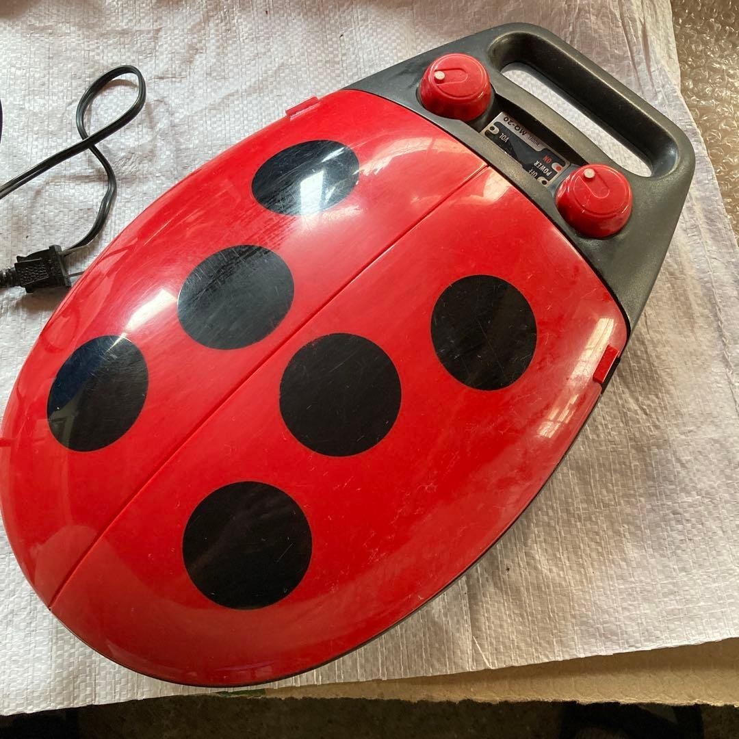 Showa Retro Ladybug-Shaped Record Player