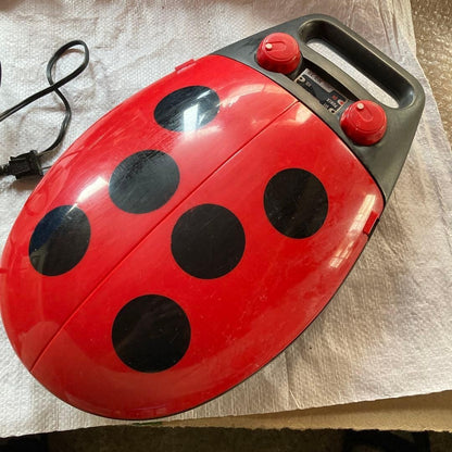 Showa Retro Ladybug-Shaped Record Player