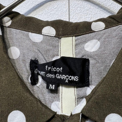 Tricot Comme des Garçons Women Dotted round collar shrunken design shirt size M