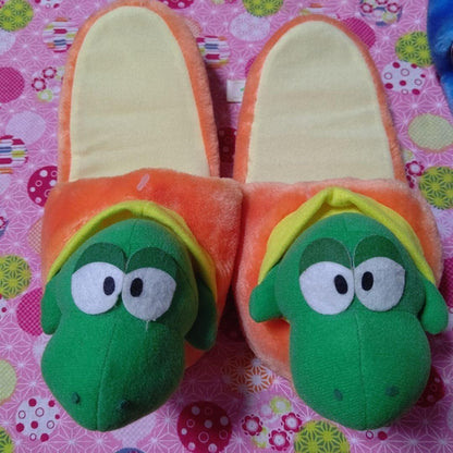 Nintendo Super Mario World Slippers Yoshi Bowser Set Collectible Rare