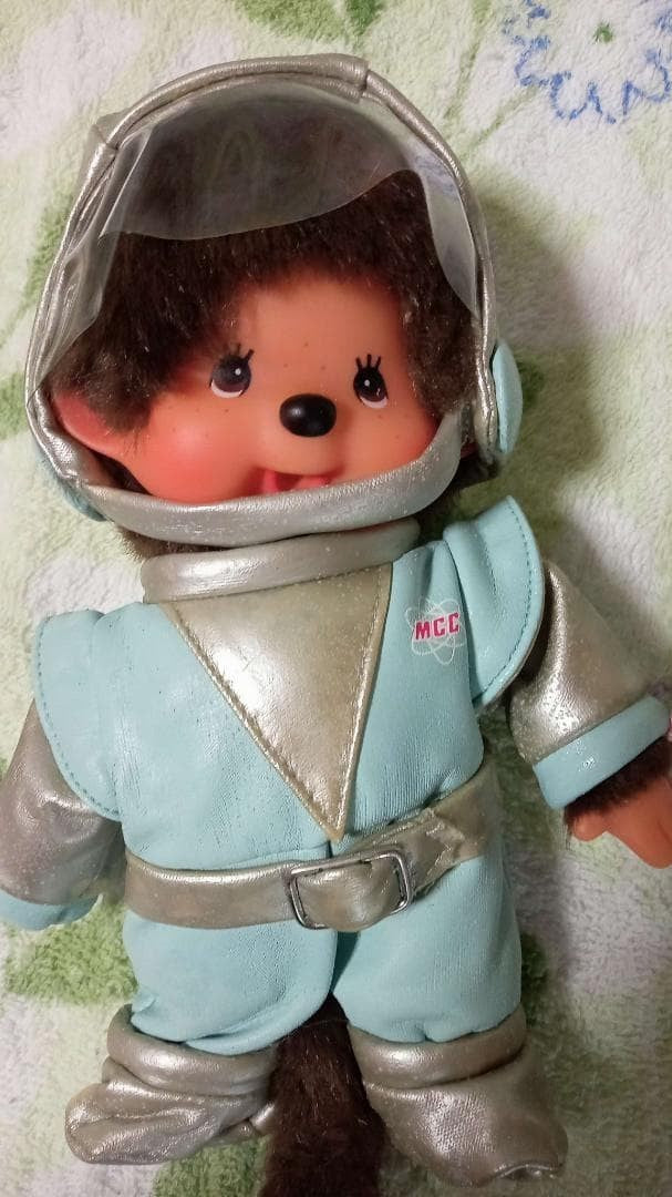 Rare Monchhichi 30th Anniversary Space Suit Boy Girl Set Sekiguchi Deterioration
