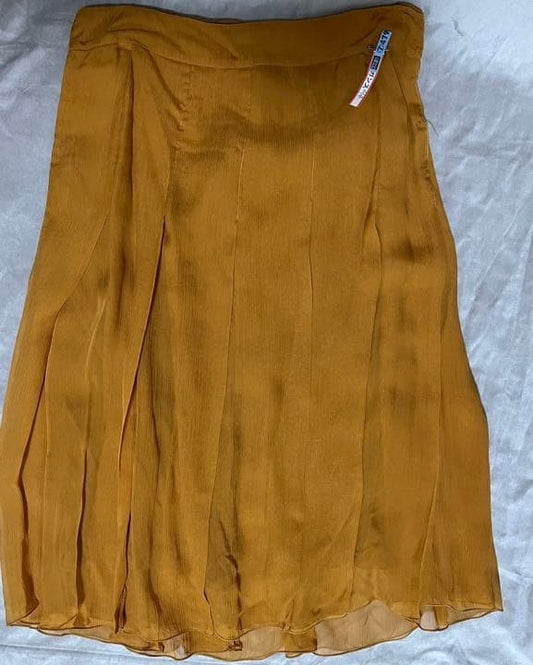 USED PRADA SILK CHIFFON PLEATED VINTAGE SKIRT ACCEPTABLE