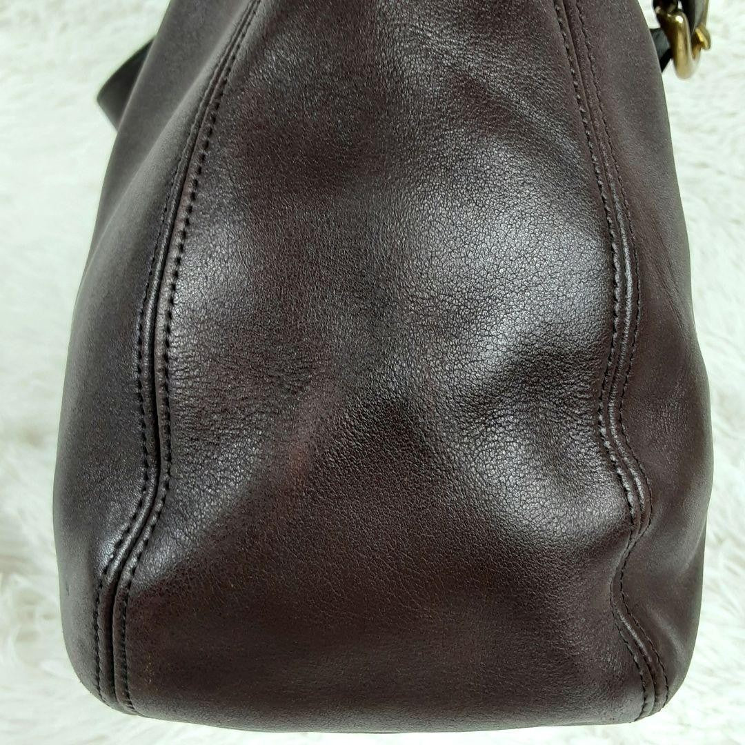 Extremely Rare Made In USA Old Coach 4161 Shoulder Bag Dark Brown Vintage