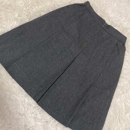 Christian Dior Skirt Charcoal M Knee Length Flare Wool 55cm