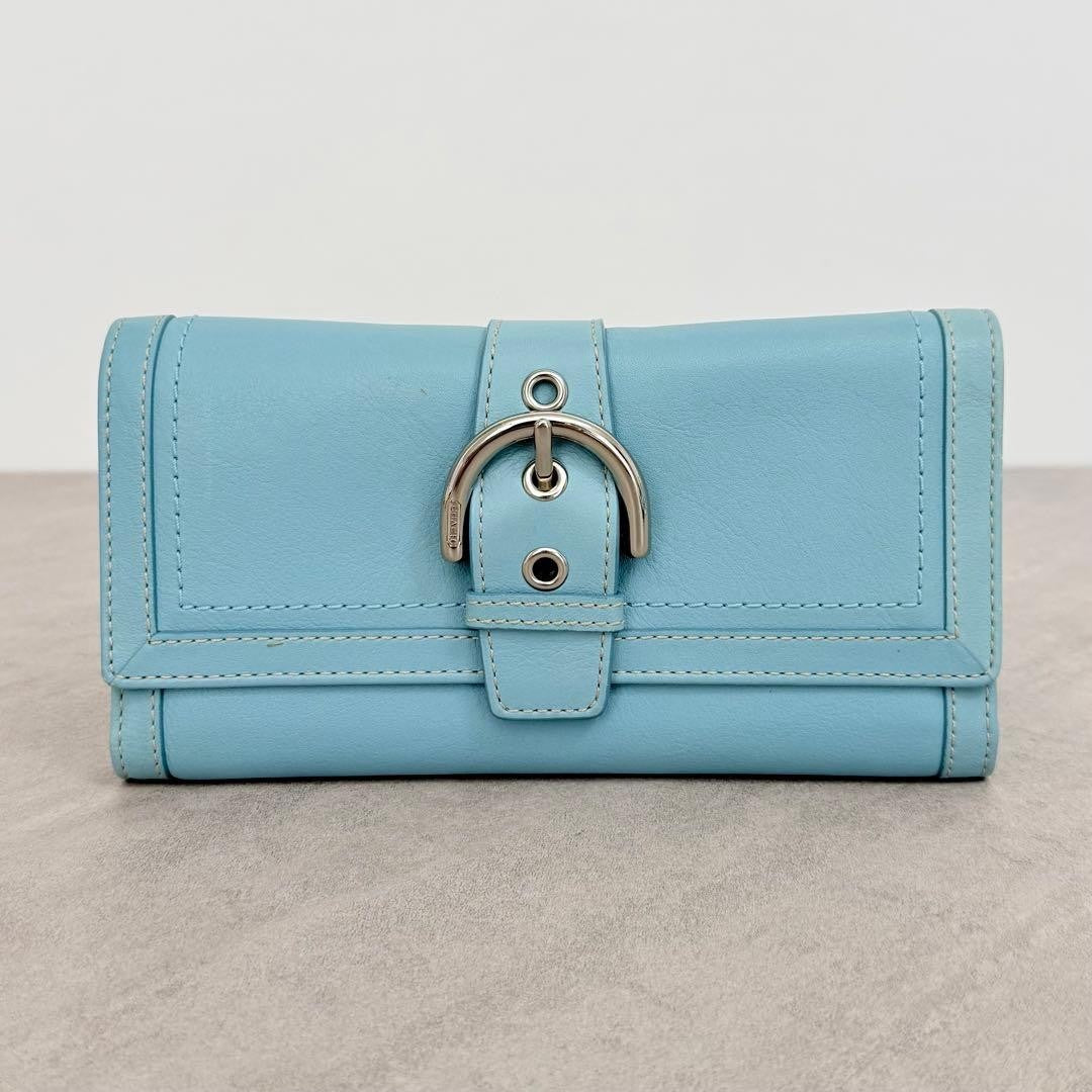 COACH Long Wallet 2-Piece Set Soho Turquoise Blue