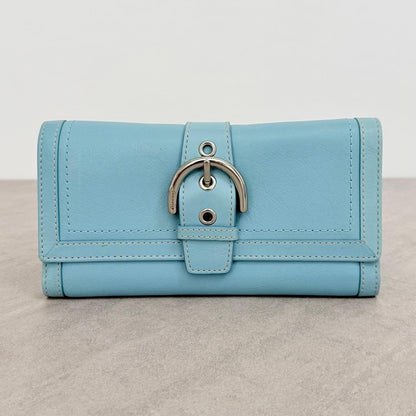 COACH Long Wallet 2-Piece Set Soho Turquoise Blue