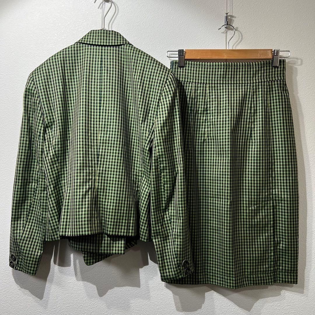 Jil Sander Setup Check Tailored Jacket Skirt Blazer