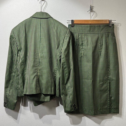Jil Sander Setup Check Tailored Jacket Skirt Blazer
