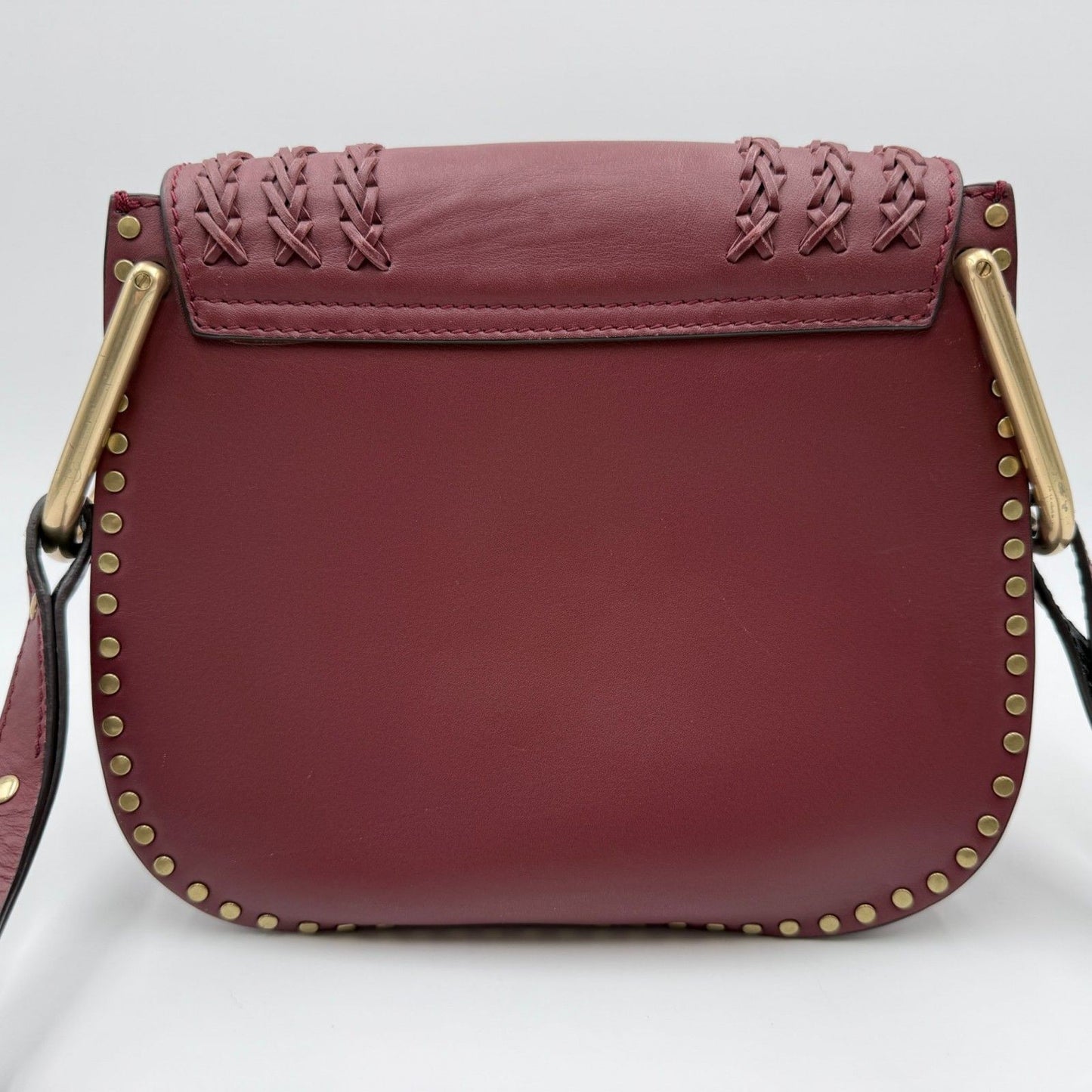 Chloe Hudson Shoulder Bag Bordeaux Leather Tassel Fringes