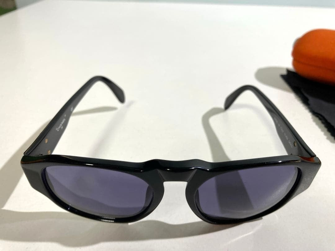 Chanel 04152 94305 Coco Mark Black Sunglasses W/orange Case cloth Used Japan